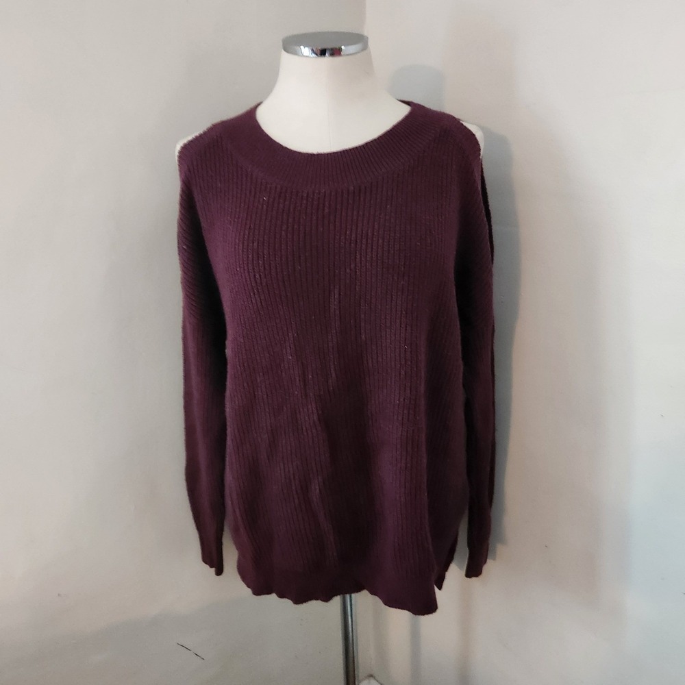BP. Purple Cold Shoulder Sweater Women's Size Small